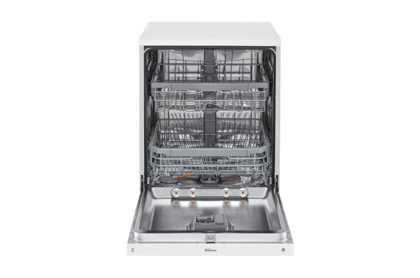 LG DFB424FW dishwasher front open view