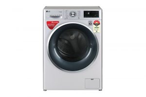 LG FHT1207ZWL front loading washing machine front view