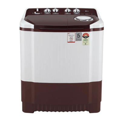 LG 8 Kg 5 Star Semi-Automatic Top Loading Washing Machine (P8035SRMZ, Burgundy, Collar Scrubber)