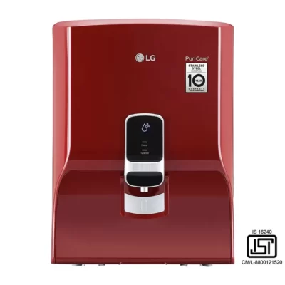 8L RO+Mineral Booster Water Purifier with Steel Tank, Red