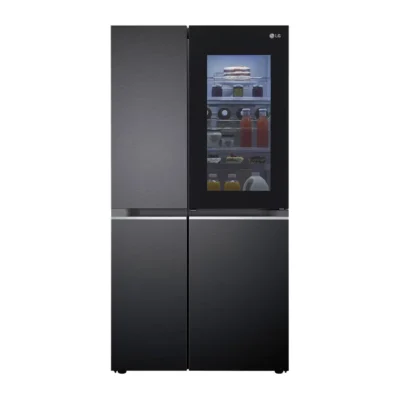 LG GL-Q257BMCX.DMCZEBN 655 Ltr, Side-by-Side Refrigerator with Smart Inverter Compressor, Smart Diagnosis™, Matte Black Finish
