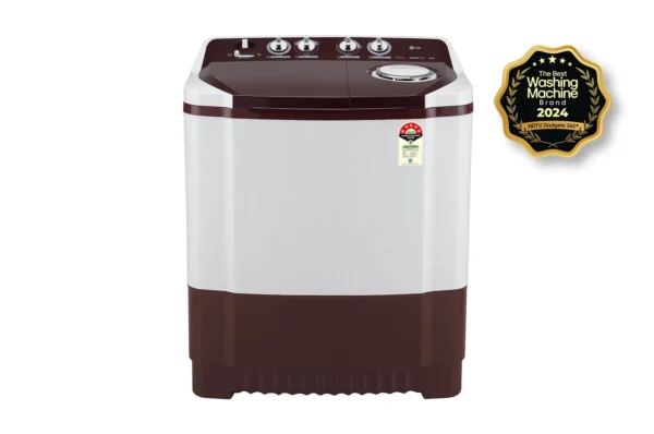 LG P8530SRAZ.ABGQEIL 8.5Kg Semi Automatic Top Load Washing Machine, Roller Jet Pulsator + Soak, Burgundy