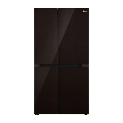 LG GL-B257DLN3 650L Side by Side Refrigerator with Premium Glass Door, Hygiene Fresh+™, DoorCooling+™, 3-Star