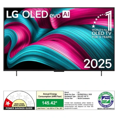 LG OLED42C54LA.ATR OLED evo AI 106cm (42) TV, a9 Gen8 AI Processor 4K, 20W Audio Output, 120Hz Native Refresh Rate, 2025
