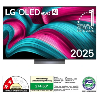 LG OLED65C56LA.ATR OLED evo AI 164cm (65) TV, a9 Gen8 AI Processor 4K, 40W Audio Output, 120Hz Native Refresh Rate, 2025