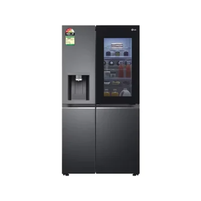LG GL-X257AMC3 630L Side-by-Side Refrigerator, InstaView Door-in-Door™, Wi-Fi Convertible, Matte Black Finish, 3 Star