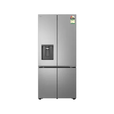 LG GV-F25FFLJB 604L French Door Refrigerator, Water Dispenser, Fresh Converter+, DoorCooling+™, Prime Silver Finish, 2 Star